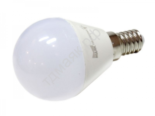 Лампа светодиодная "МАЯК" E14, 6W, 3000К, LED G45, AC 175-250V
