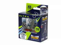 Лампа МАЯК ULTRA H8 12V 35W PGJ19-1 WHITE VISION +150%