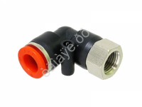 Фитинг цанговый пластик PU угловой 1/8 х 8 mm внутр. резьба