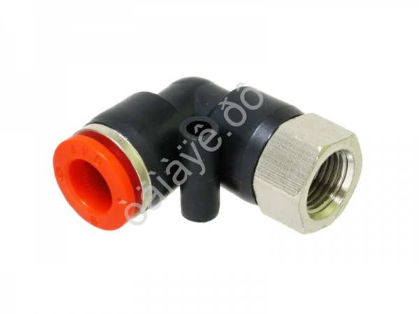 Фитинг цанговый пластик PU угловой 1/8 х 8 mm внутр. резьба