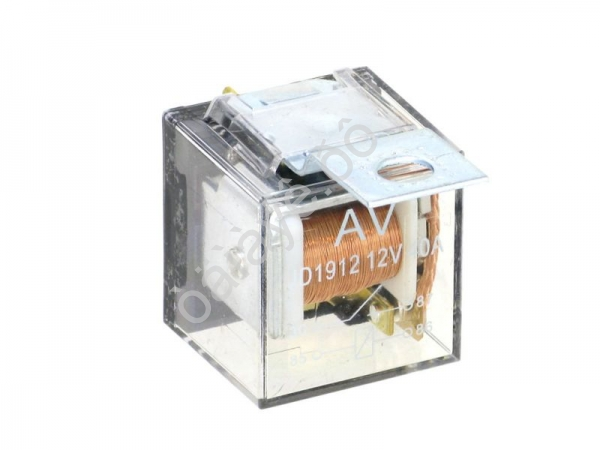Реле 4 контактное 12v 40A (прозрачное) 1/10