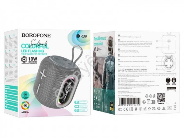 Портативная колонка Bluetooth5.3, темно-серый BOROFONE BR39 (40шт в уп) Borofone
