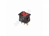 Переключатель 12V 15A (3c) ON-OFF красный с подсветкой Mini/10