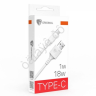 USB кабель Type C BY Fusion, 18Вт, 1 м, 3A, TPE, белый USB кабель Type C BY Fusion, 18Вт, 1 м, 3A, TPE, белый