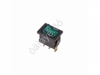 Переключатель 250V 6А (3с) ON-OFF зеленый с подсветкой Mini (RWB-206, SC-768) REXANT