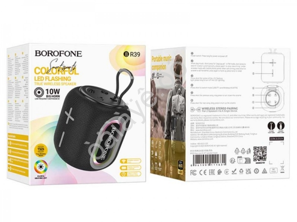 Портативная колонка Bluetooth5.3, черный BOROFONE BR39 (40шт в уп) Borofone