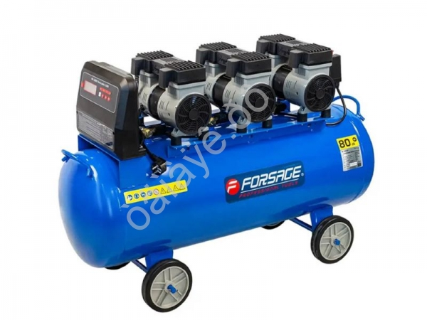 Компрессор 100 л 2-х поршневой с ременным приводом  (2.2кВт, ресивер 100л, 250л/м, 220В) Forsage