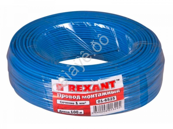Провод  одинарный (1,0) REXANT синий (100м) /1/8