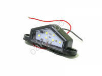 Подсветка номера 6 LED 12-30v 76мм черная 1/4
