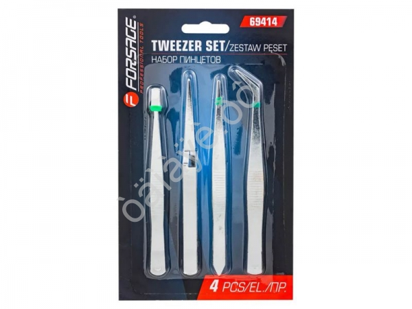 Пинцеты, набор 4 пр. Forsage Пинцеты, набор 4 пр. Forsage