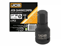 Головка-бита ударная 6-гранная 3/4", 22мм JCB