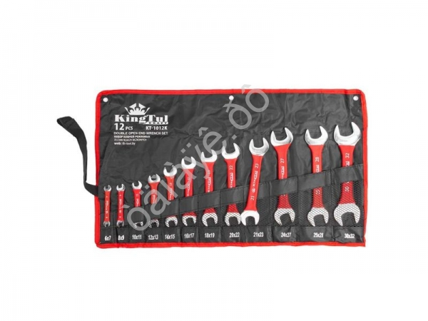 Набор ключей рожковых 12пр. (6х7-30х32мм) на полотне KingTul kraft