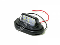 Подсветка номера 6 LED 12-30v 50мм черная /2