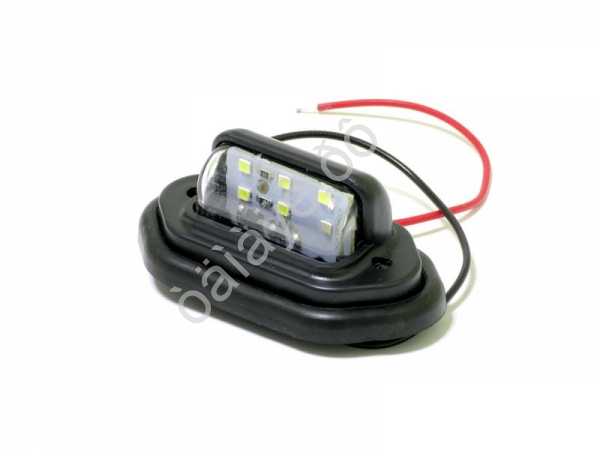 Подсветка номера 6 LED 12-30v 50мм черная /2