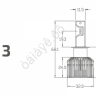 Светодиодные лампы MTF Light, серия ALL SEASONS LED, H3, 30W, 2500lm, 3000K, кулер, комплект.