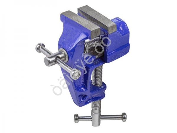 Тиски настольные мини (ширина губ - 40мм, захват-30, крепление "струбцина") Forsage