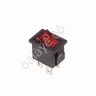 Переключатель 250V 6А (4с) ON-OFF красный с подсветкой Mini (RWB-207, SC-768) REXANT