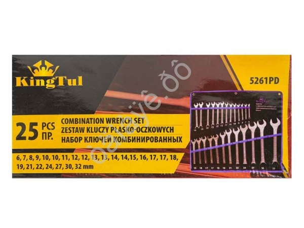 Ключи комбинированные, набор 25пр. (6-32мм) KINGTUL