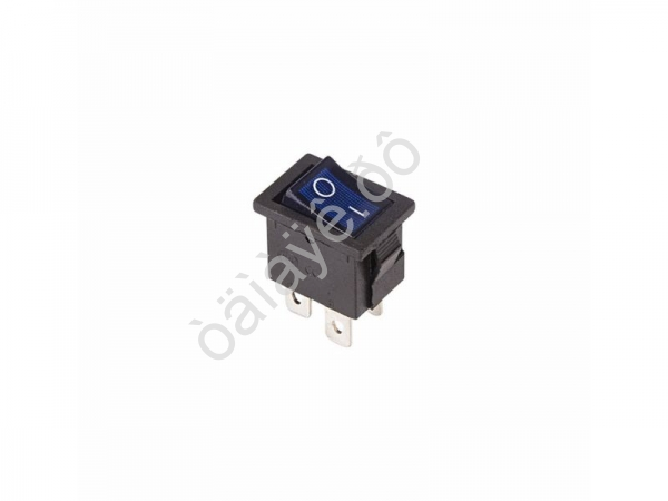 Выключатель клавишный 250V 6А (4с) ON-OFF синий с подсветкой Mini (RWB-207, SC-768) REXANT