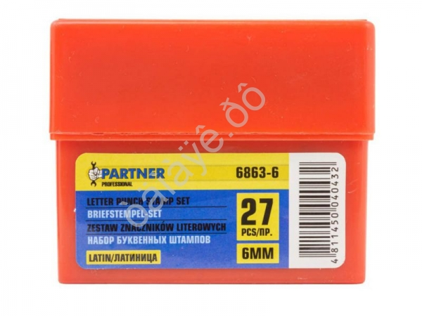 Штампы буквенные 6мм, набор 27пр. Partner