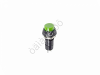 Кнопка 250v 1A(2c) ON-(OFF) без фиксации зелёная/10