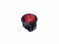 Переключатель круглый 250V 3А (2с) ON-OFF красный Micro (RWB-105, SC-214) REXANT