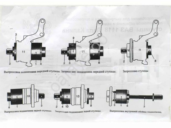 Набор ремонта ступицы для а/м Калина, Приора Набор ремонта ступицы для а/м Калина, Приора