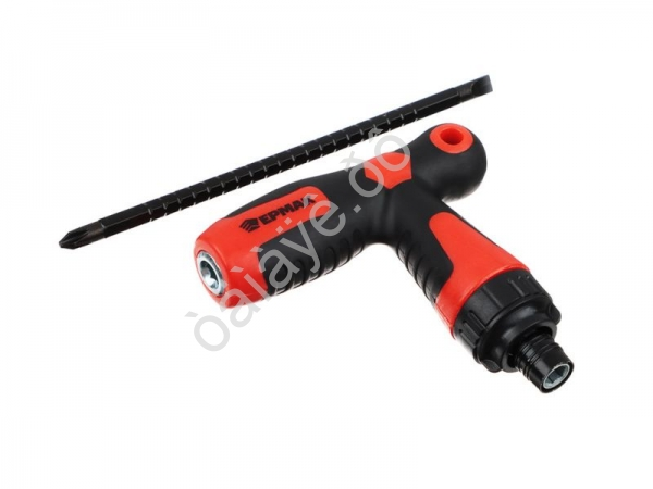 Отвёртка телескопическая двусторонняя, Т-образная 2х-комп. рукоятка, с трещоткой ЕРМАК