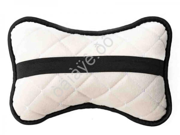 Подушка в авто из велюра, цвет бежевый (2шт)