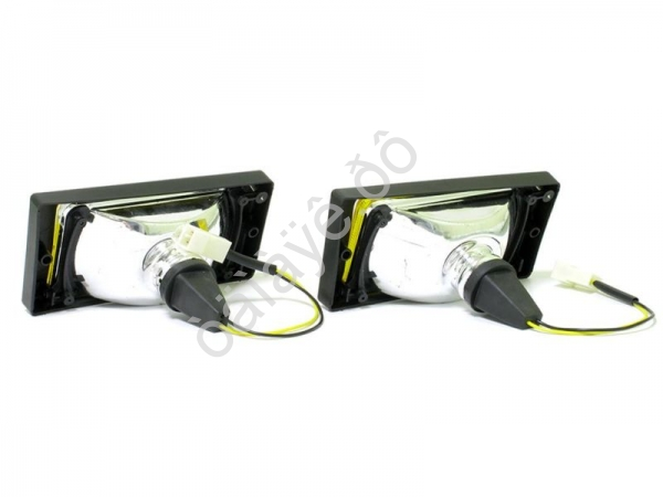 Противотум. фары с лампой для 2110, жёлтые, рифлёные /1/20