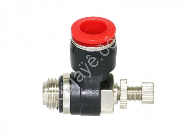 Фитинг цанговый регулятор расхода воздуха L-обр 1/4х10 наруж. резьба