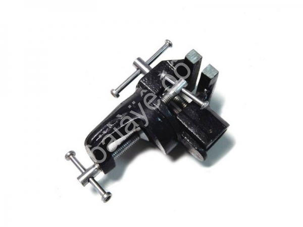 Тиски настольные поворотные мини (ширина губ - 70мм, захват-35мм, крепление "струбцина") Forsage