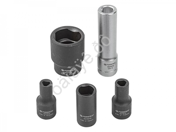 Набор головок для ремонта ТНВД (головка 3-х гранная: 3/8"-6.5, 7.5, 13мм, 1/2"-26мм; головка 2-х гра Forsage