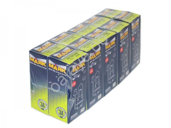 Лампа МАЯК H3 12V 55W Pk22s    (мин.уп.10шт) 10/800