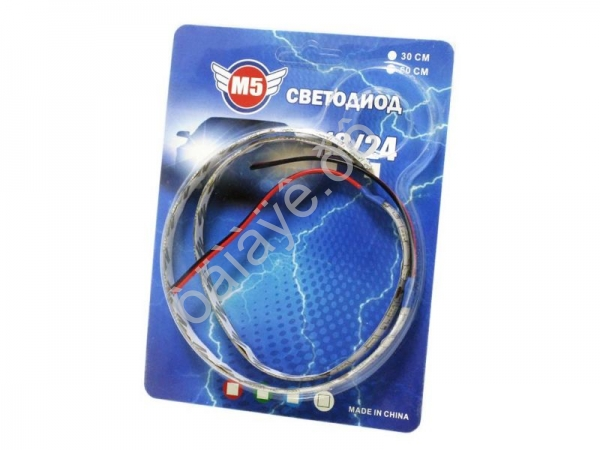 Лента 18 SMD 5050 30см синяя (белая осн.) (блистер, 2шт.) М5 1/250_ Лента 18 SMD 5050 30см синяя (белая осн.) (блистер, 2шт.) М5 1/250_