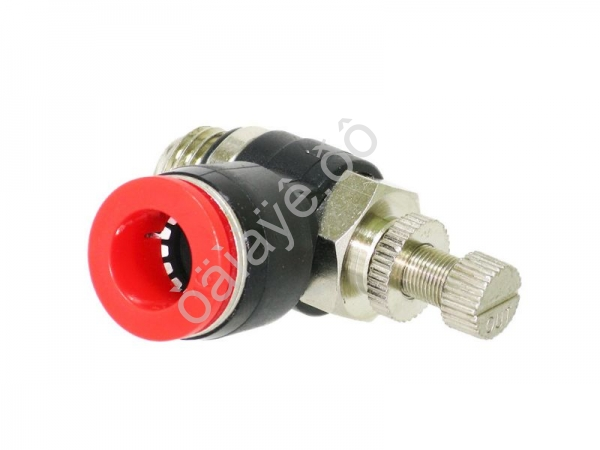 Фитинг цанговый регулятор расхода воздуха L-обр 1/4х6 наруж. резьба