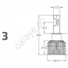 Светодиодные лампы MTF Light, серия RETROFIT LED, H3, 30W, 2750lm, 3500K, кулер, к-кт.