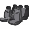 Чехлы на сиденья "NEW GALAXY" 9пр. полиэстр, Альфа, черн./серый /1/2