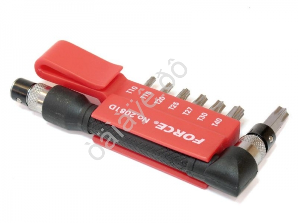 F2081D Отвертка 1/4 с комплектом бит звезд.(7шт.)  1/25/100