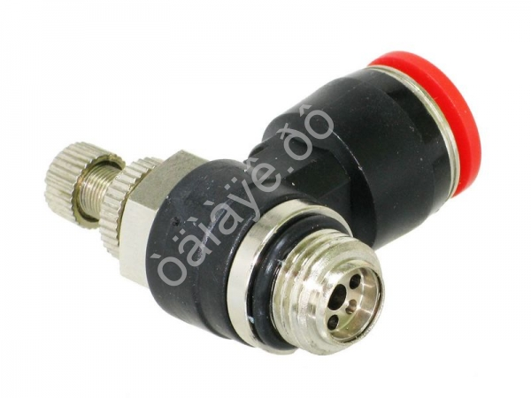 Фитинг цанговый регулятор расхода воздуха L-обр 1/4х8 наруж. резьба