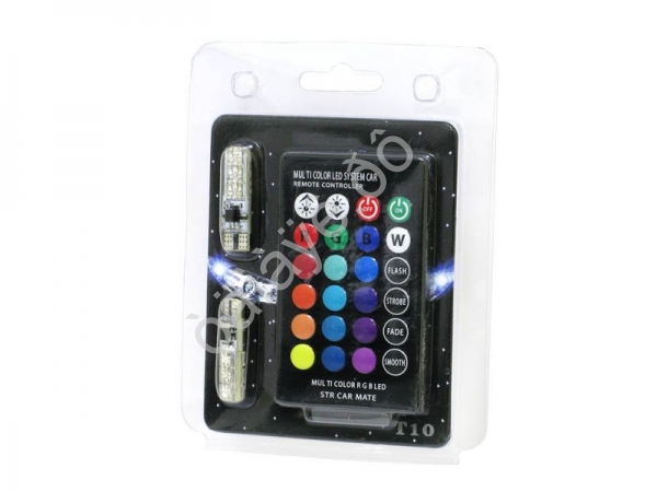 Светодиод T10 RGB с пультом