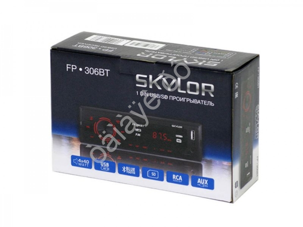 Автомагнитола SKYLOR FP-306 4x40 Bluetooth (USB без CD) 1/20