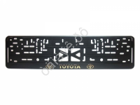 Рамка под номер с защёлкой золото TOYOTA 1/30