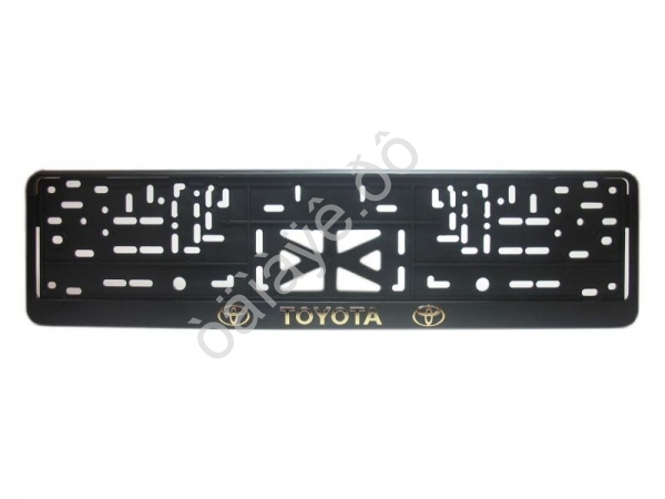 Рамка под номер с защёлкой золото TOYOTA 1/30