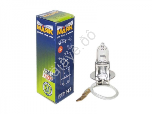 Лампа МАЯК H3 12V 55W Pk22s SUPER LIGHT+30%  10/800