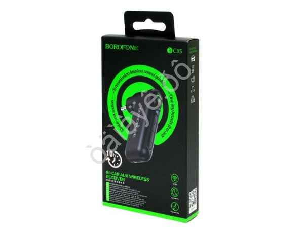 Трансмиттер-ресивер Bluetooth AUX , черный BOROFONE BC35 (41шт в уп) Borofone