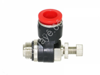 Фитинг цанговый регулятор расхода воздуха L-обр 1/8х4 наруж. резьба