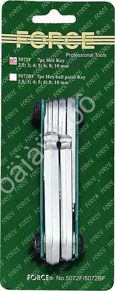 F5072F Набор ключей-шестигран. в ручке 7предм. /10