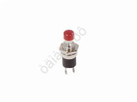 Кнопка 220v 2A (2c) (ON)-OFF Ø7,2 металл красная Micro/10