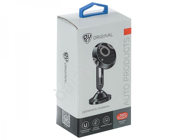 Держатель телефона магнитный на панель, металлический, черный BY